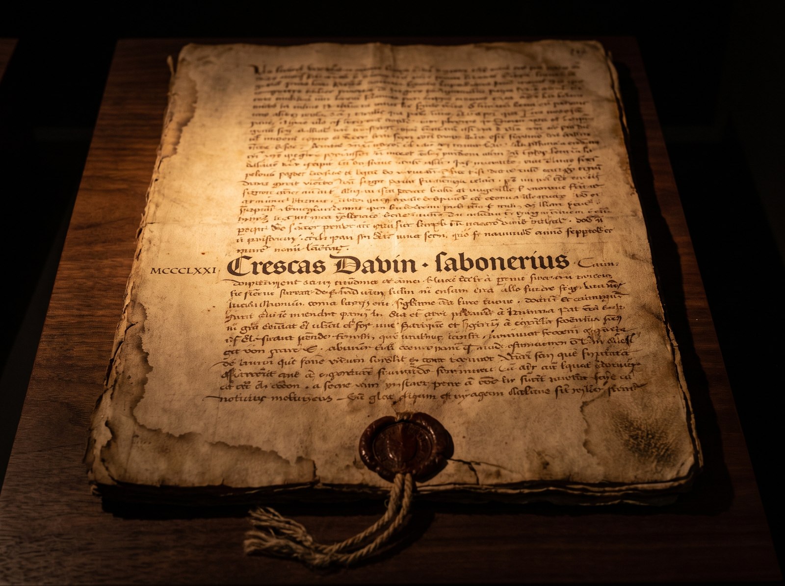 Das Notariatsregister von Marseille, 1371 — Crescas Davin, sabonerius